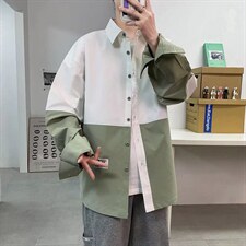 长袖衬衫春款男港风潮流C2117P40图片