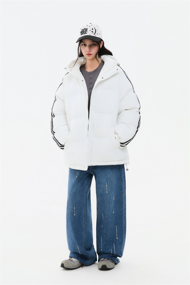 冬季潮流条纹五防立领加绒加厚棉衣情侣撞色棉服外套MY8899-p78,男装棉衣,星座610B-1
