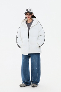 冬季潮流条纹五防立领加绒加厚棉衣情侣撞色棉服外套MY8899-p78图片
