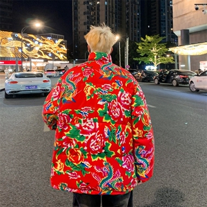 男士潮东北大花保暖羽绒服羽绒衣228-1-1131-P210图片
