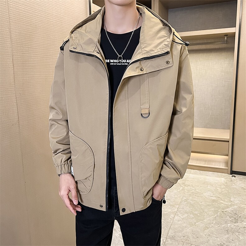 2023-冲锋衣春秋季新款工装连帽长袖夹克外套2301P105,男装夹克,电商A203-1