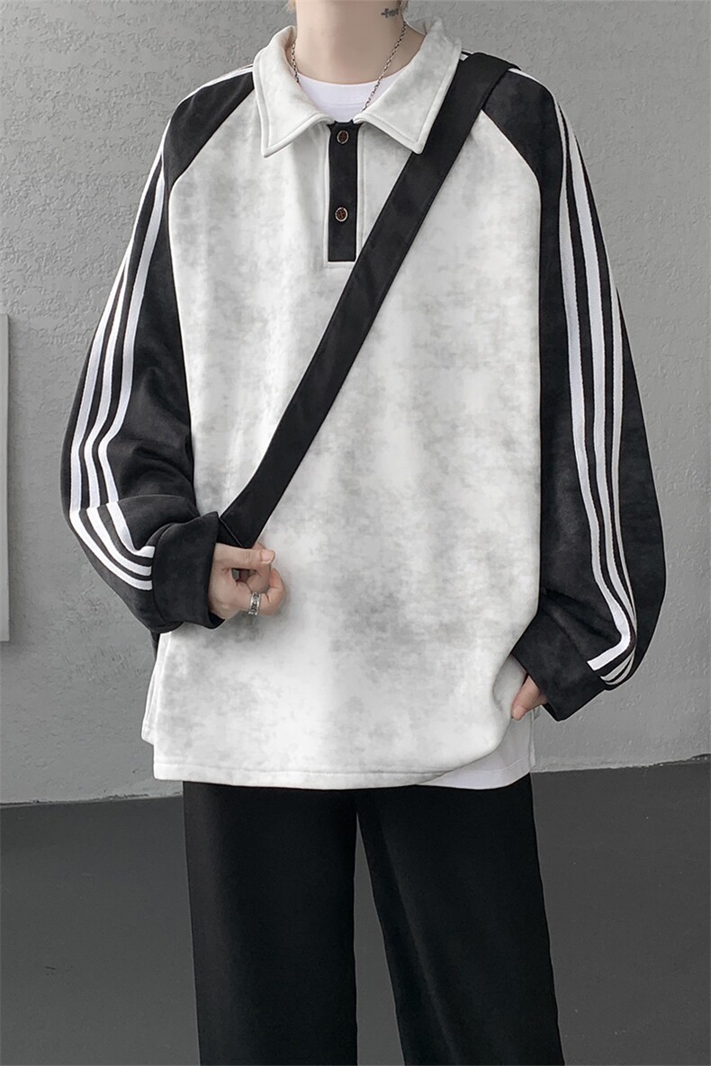 WY10162-特P45控88撞色拼接大码百搭宽松卫衣男,男装卫衣,电商A059