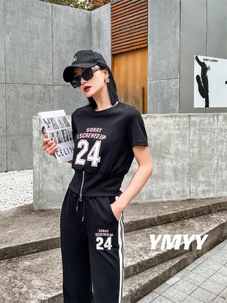 现货夏季新款运动套装，女装职业装，依美依缘