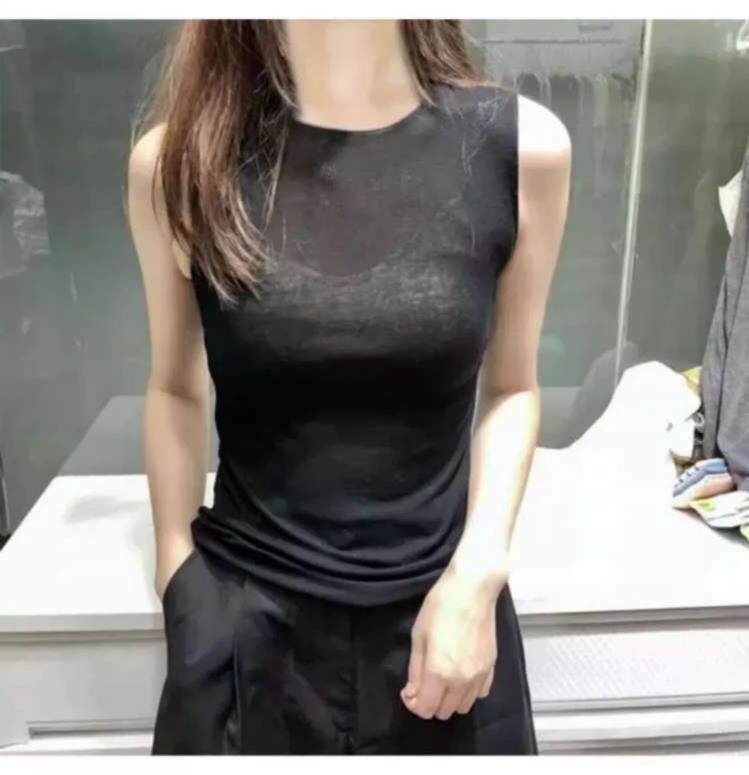 针织背心女早秋洋气减龄外搭叠穿无袖坎肩小上衣，女装背心吊带，恩泰羊绒