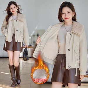 现货！2025冬季新款派克加绒加厚棉衣棉服女图片