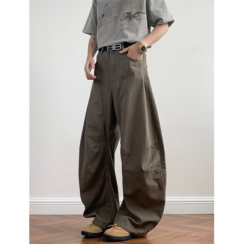 复古工装裤男女同款春夏新款宽松阔腿长裤直筒休闲裤K3501，男装工装外套，星座1116A（原606A-3）