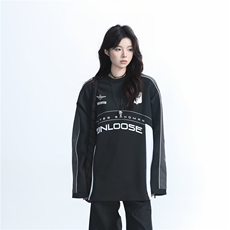 春秋个性机车机能卫衣圆领长袖上衣男女款宽松赛车服WY04P42，男装工装外套，星座1013-5