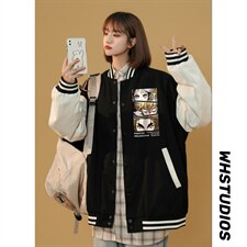 中性风 春秋季情侣棒球服男女休闲夹克女时尚外套男BQF287-P50图片