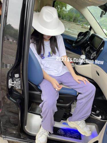 卡通Ｔ多色纯棉水洗高腰拖地裤，女装，G