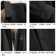 长袖衬衫男士大码宽松衬衣男寸衫砖墙CS15274-P38，男装衬衫，电商A040A