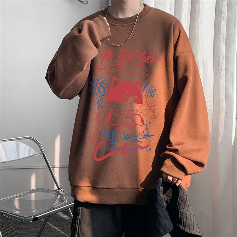 圆领卫衣男大码加厚加绒长袖t恤男S6226-P28加绒款-P33,男装卫衣,电商A040
