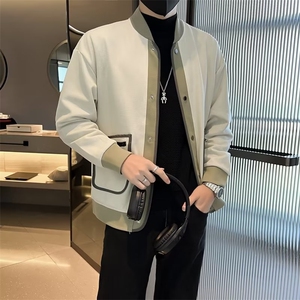 男士外套春秋装新款韩版修身立领时尚短款夹克男装上衣服 JK005图片