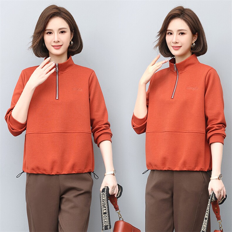 时尚百搭宽松气质休闲卫衣女款长袖上衣,女装卫衣/绒衫,鑫鑫格