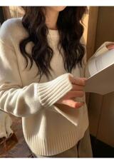 2025年秋季针织常规套头单件长袖时尚百搭通勤，女装针织衫/毛衣，半城羊绒
