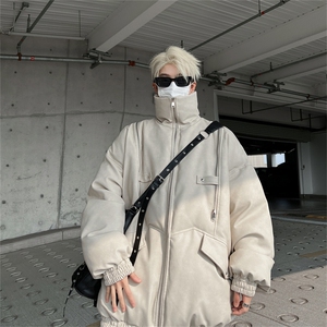 皮棉服冬季宽松港风棉衣立领冬装棉袄外套男MY2415-特100控168图片