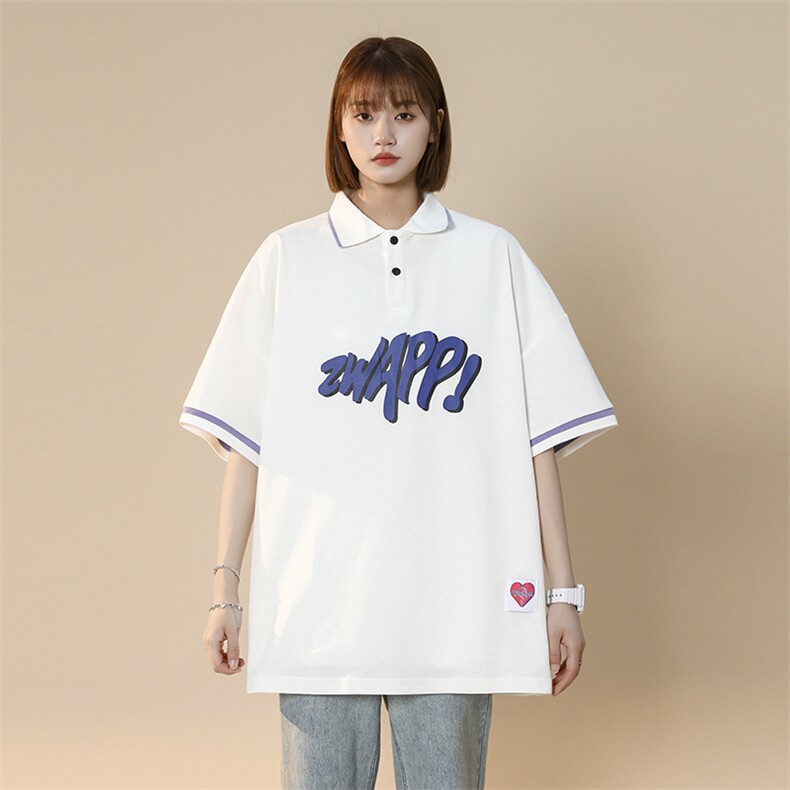 春夏情侣宽松短袖休闲POLO衫T恤男女712-Y02P45S-XXL,男装T恤,星座712