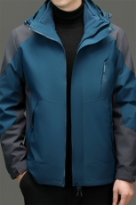 2026冬中年休闲户外三合一登山服春秋新款可拆卸连帽男士夹克外套，男装夹克，电商B212（原钱塘6029）