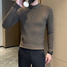店主风小伙秋冬男士半高领套头长袖针织毛衣男修身301A-1/M68/P38，男装针织衫/毛衣，星座301A-1