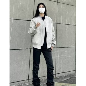 复古短款外套男女2025春秋季新款棒球服飞行员夹克 JW32图片