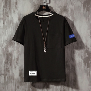 DX24062-P25大口袋百搭短袖t恤男大码半袖体恤上衣服图片
