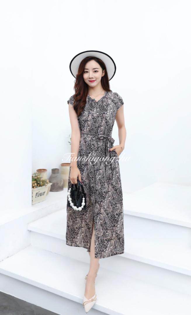 碎花修身显瘦连衣裙，女装连衣裙，天使公主