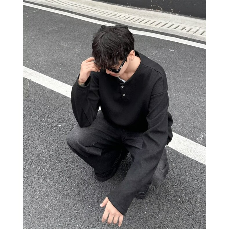 美式复古高级感卫衣男假两件长袖打底衫Y2800P42,男装卫衣,星座1116-2