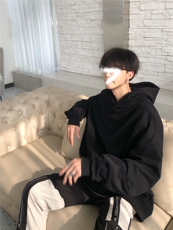 跨境版无帽绳二开秋冬重磅曼巴棉美式宽松纯色连帽卫衣外套DWS66，男装卫衣，电商A486