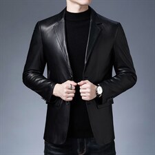 YT20801男士皮衣西装西服外套修身绵羊皮休闲P560，男装皮衣，电商B360