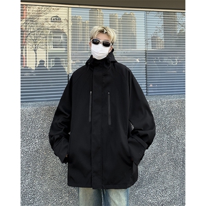 冲锋衣外套男士春季2024新款潮牌美式机能痞帅工装衣服男生夹克图片