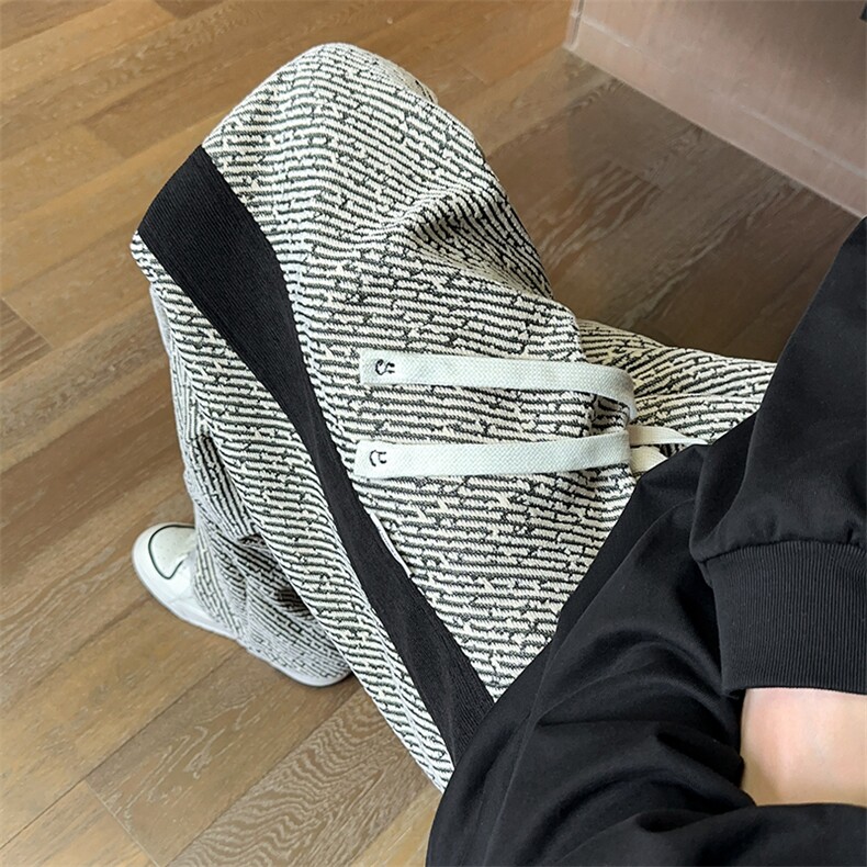 K25104批45控68秋季美式拼接休闲裤百搭宽松直筒裤长裤男裤子,男装休闲裤,电商D229A