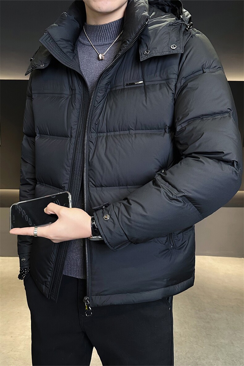 90白鸭绒羽绒服连帽高端冬季外套男C317-Y686-P385,男装羽绒服,电商C317