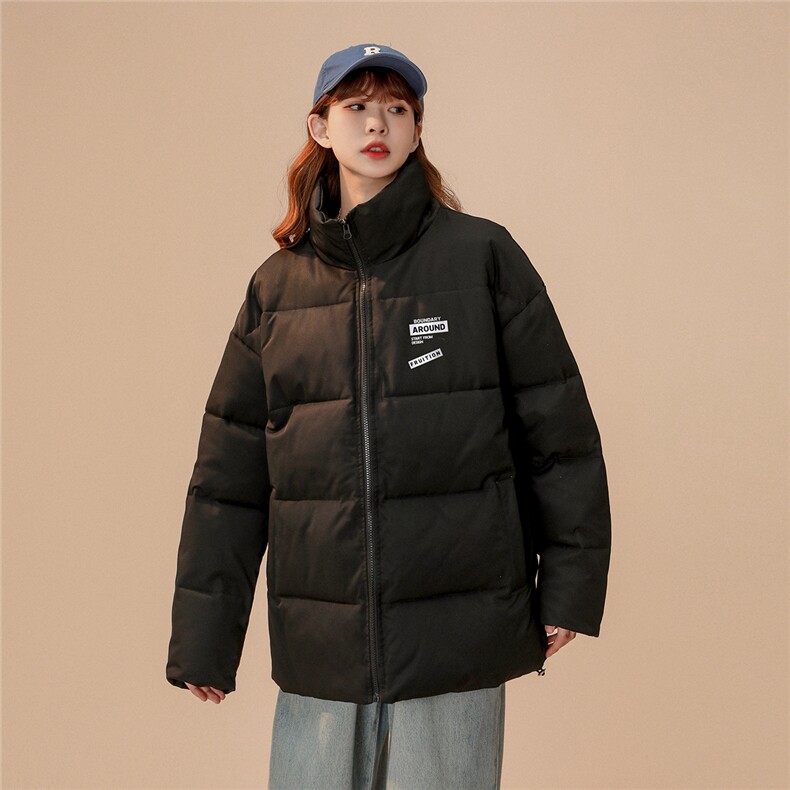 中性22冬季新品设计感印花立领棉服TPMY55P65控99特批无差价,男装棉衣,A247A