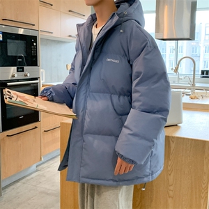 连帽棉衣男加厚冬季休闲纯色棉服男士棉袄潮青年A266-WT09-P65图片