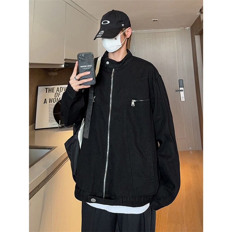 现货秋季哈灵顿工装短款牛仔外套男品质夹克女JK22-P78控118,男装夹克,星座205-5
