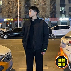 现货秋冬季美拉德立领飞行立领夹克boxy廓形棉衣高街加厚加棉外套，男装夹克，电商A486