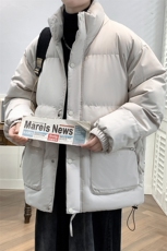 冬上新加棉加厚休闲棉服港风立领棉衣外套男女8349-P115控价158，男装棉衣，电商A441-1