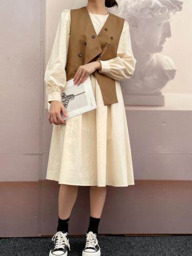 【现货】秋季新款连衣裙马甲两件套，女装连衣裙，我的女孩