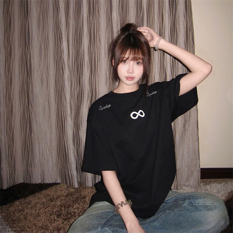 万针全刺绣解构设计260克重磅双纱纯棉高品质美式高街短袖T恤特35,男装T恤,电商A486