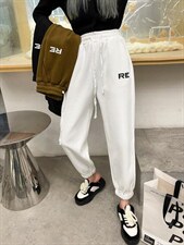 磨毛加绒卫裤，女装休闲裤，晶莉莱