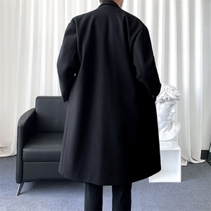 【大货2W件】得物精品毛呢大衣男中长款风衣男长款F36批115爆景A图片