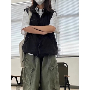 立领户外马甲男夏机能风拼接纯色日系休闲无袖外套AA148-P53图片