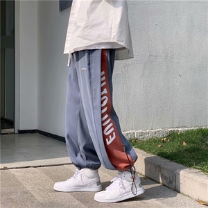 夏季运动休闲裤男直筒九分百搭潮流宽松ins港风潮牌裤子K821-p30图片