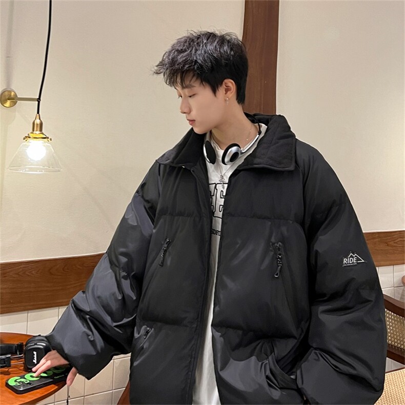 电商DSA028-MY2302P105冬季新款拉链设计棉衣外套面包服男,男装棉衣,电商A028