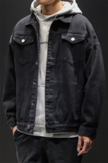 2019冬季新款日系大码男加绒加厚宽松牛仔外套棉衣J1211-P85，男装棉衣，电商A001