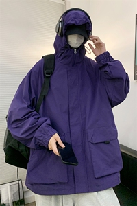 港风休闲大码运动情侣连帽夹克男外套CYJK9272 P-75 控价119图片