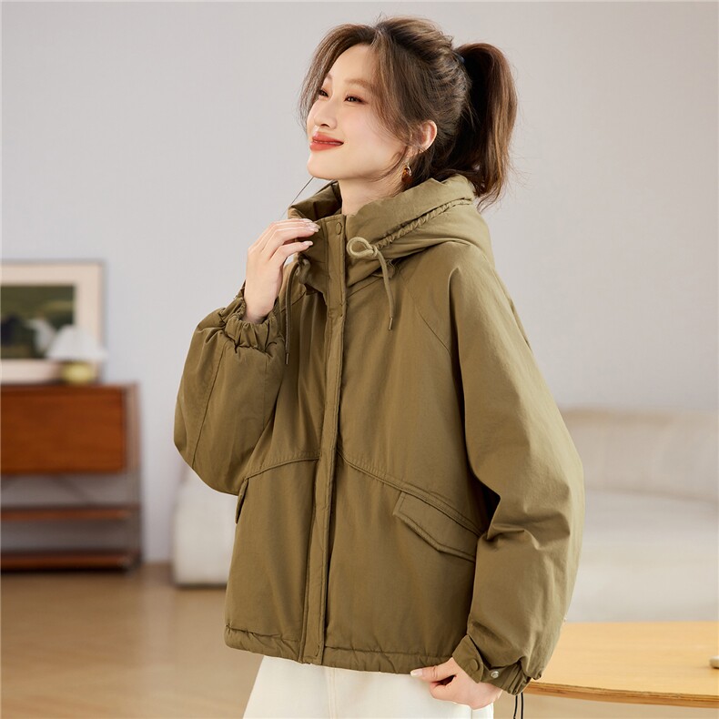 叶笙衣82550带帽拉链棉衣，女装棉衣/棉服，叶笙衣