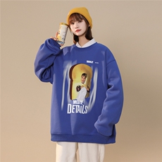 中性风西海岸美式hiphop圆领套头卫衣宽松潮牌上衣W1006-P30控48，男装卫衣，A247A