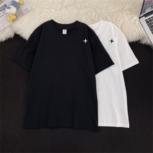 青少年时尚百搭圆领短袖T恤男新拼接简约上衣夏新款百搭GA63 P30图片