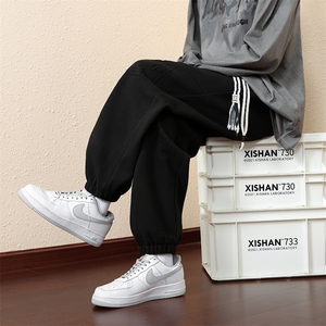 主推M-8XL 秋季新款大码束脚潮流休闲卫裤 109-K609-P40图片