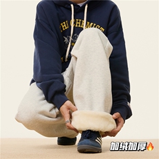 抖音品质冬季新款加厚羊羔绒宽松休闲卫裤B315-K858JR-特p40控78，男装休闲裤，电商B315